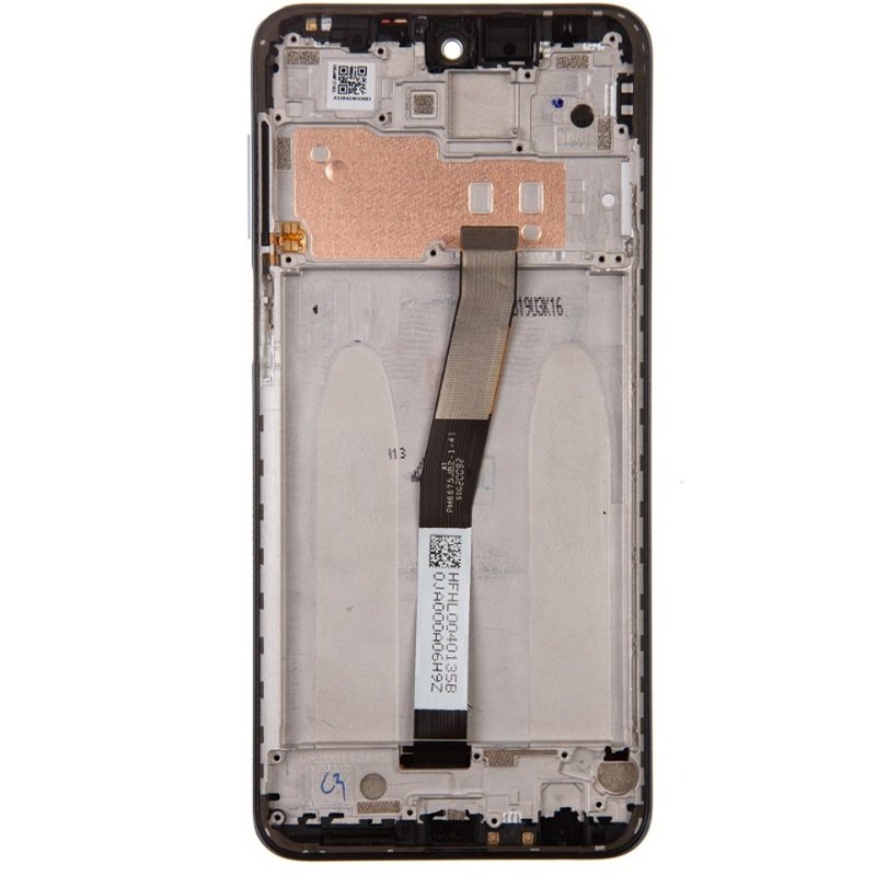 Xiaomi Redmi Note 9 Pro - LCD Display + Touch Unit + Front Cover Black (Service Pack)