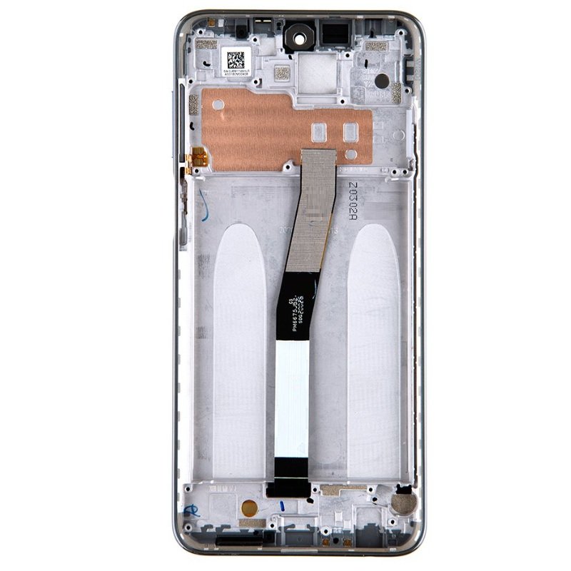 Xiaomi Redmi Note 9 Prο / Redmi Note 9S - LCD Display + Touch Unit + Front Cover Glacier White OEM