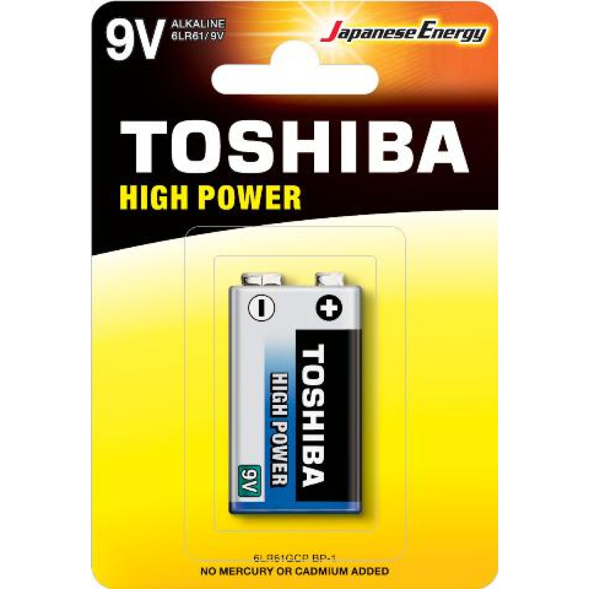 TOSHIBA 9V ΑΛΚΑΛΙΚΗ ΜΠΑΤΑΡΙΑ Καρτέλα 1 τεμ