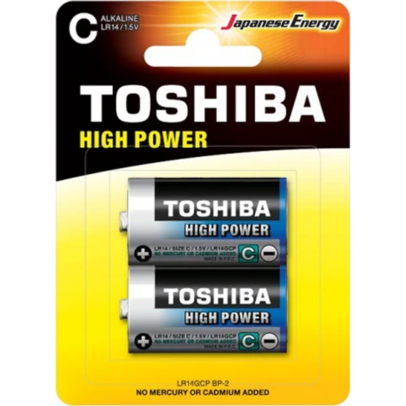 TOSHIBA LR14 C 1,5V ΑΛΚΑΛΙΚΗ ΜΠΑΤΑΡΙΑ Blister 2τεμ
