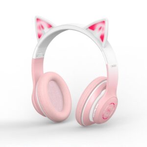 XO BE38 Bluetooth Hands Free Cat Lights pink