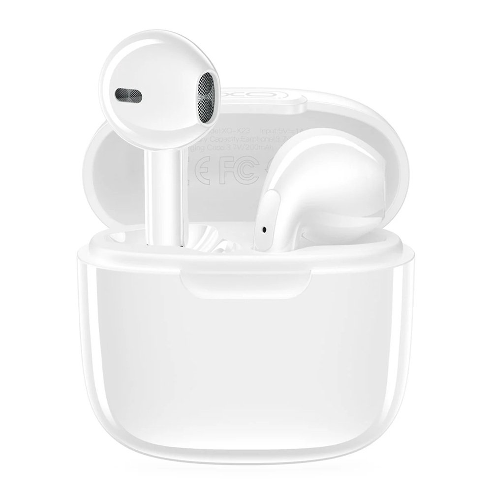 XO X23 TWS Earbud Bluetooth Handsfree Ακουστικά με Θήκη Φόρτισης Λευκά