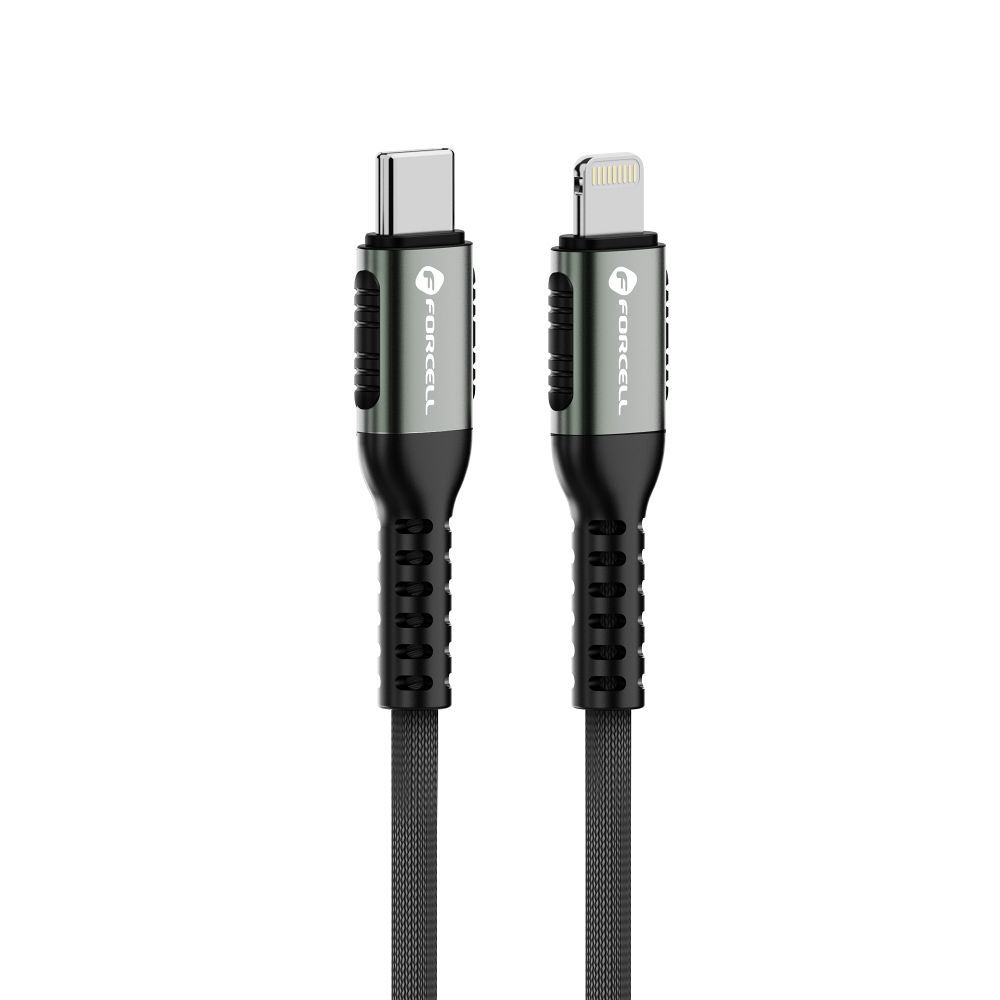 Forcell C259 Braided USB-C to Lightning Cable 27W 3m Black