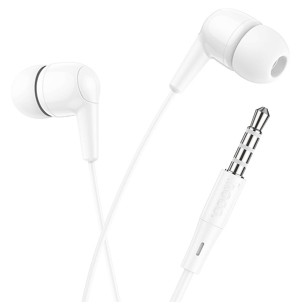 HOCO M97 wire earphones Jack 3,5 mm with microphone white