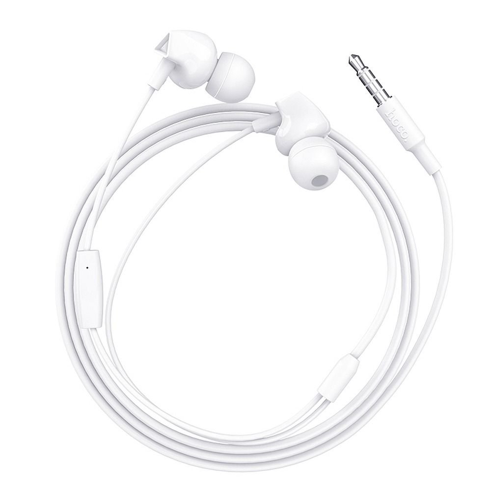 HOCO M60 wire earphones Jack 3,5 mm with microphone white