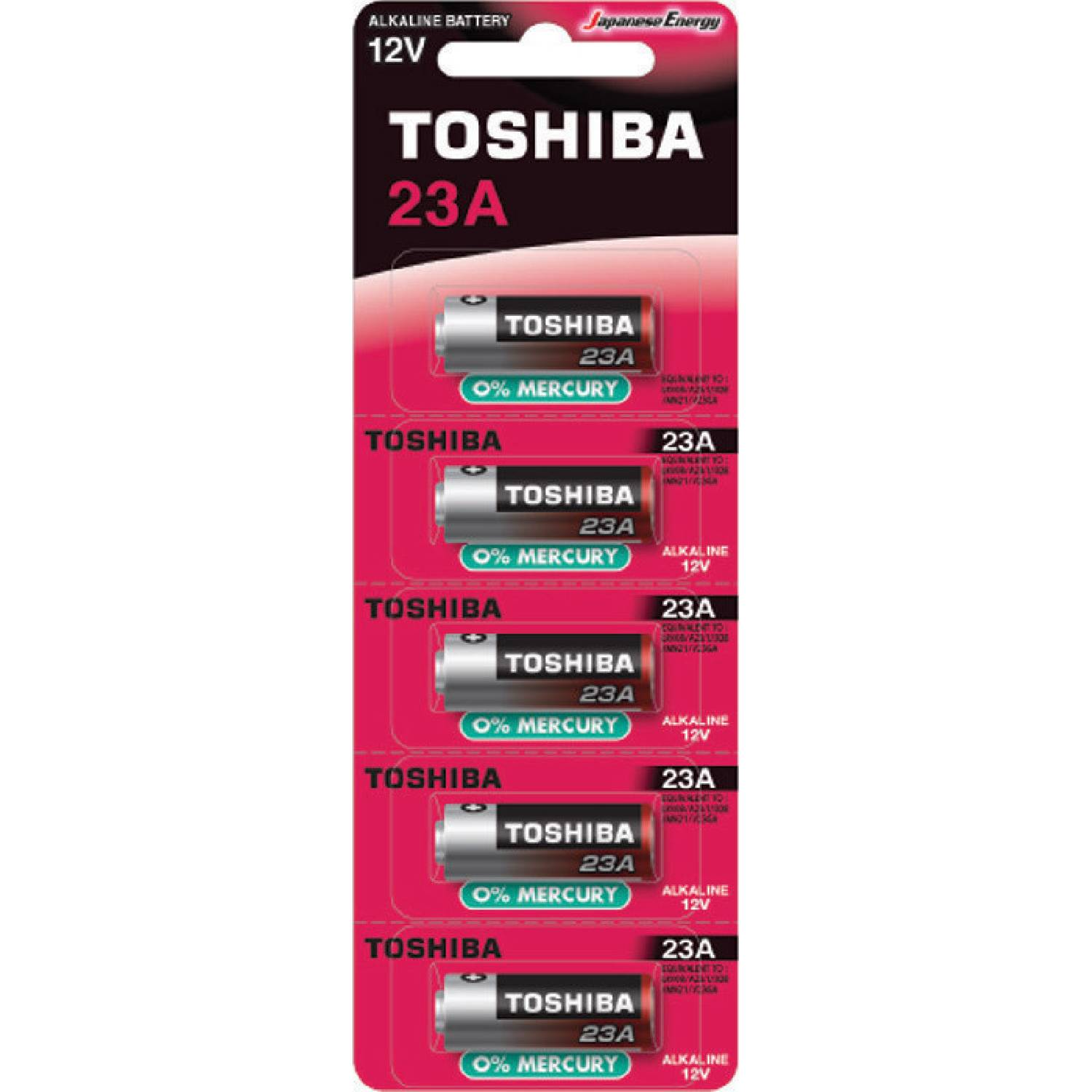 TOSHIBA 23A 12V ΑΛΚΑΛΙΚΗ ΜΠΑΤΑΡΙΑ Καρτέλα 5 τεμ