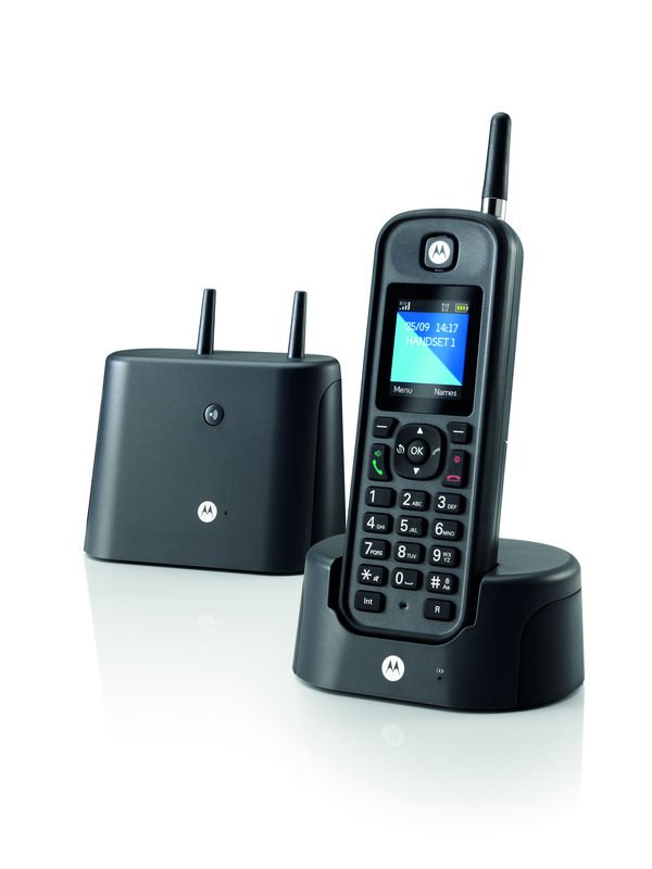 Motorola O201 Black GR (Ελληνικό Μενού) Αδιάβροχο ασύρματο τηλέφωνο με εμβέλεια έως και 1 km