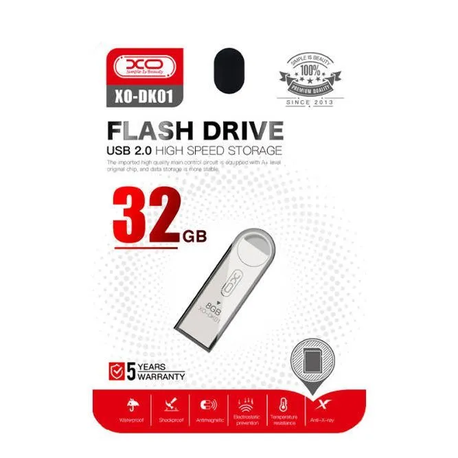 XO DK01 Flash Drive 32GB USB 2.0 silver