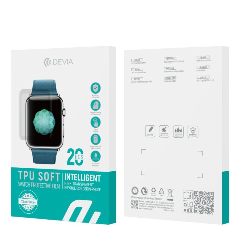 Devia Intelligent TPU Soft Anti-explosion Front Film For Watch (20PCS)